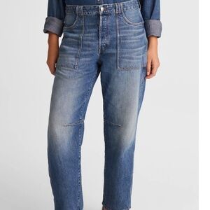 The Darted Barrel-Leg Jeans